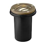 Hinkley Lighting 12v 20w Solid Brass 4" Diameter Landscape Grill Top Well Light from the Hardy Island Collection Matte Bronze