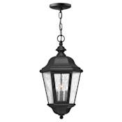 Hinkley Lighting 3 Light Outdoor Lantern Pendant from the Edgewater Collection Black
