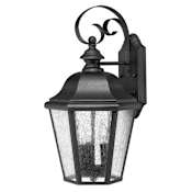 Hinkley Lighting 17.5" Height 3 Light Lantern Outdoor Wall Sconce from the Edgewater Collection Black