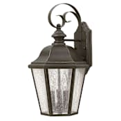 Hinkley Lighting 3 Light 17.5" Height Outdoor Lantern Wall Sconce from the Edgewater Collection Oil Rubbed Bronze