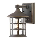 Hinkley Lighting Freeport 9" Tall Coastal Elements Outdoor Wall Sconce with Seedy Glass Shade Oil Rubbed Bronze