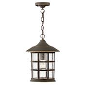 Hinkley Lighting Freeport 10" Wide Coastal Elements Outdoor Pendant with Seedy Glass Shade Oil Rubbed Bronze