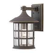 Hinkley Lighting Freeport 15" Tall Coastal Elements Outdoor Wall Sconce with Seedy Glass Shade Oil Rubbed Bronze