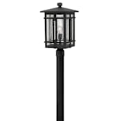 Hinkley Lighting Tucker 1 Light 20.5" Tall Post Light with Clear Seedy Glass Museum Black