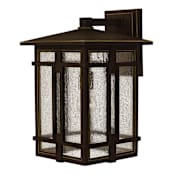 Hinkley Lighting Tucker 1 Light 18" Tall Wall Sconce with Clear Seedy Glass Oil Rubbed Bronze