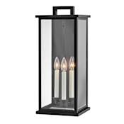 Hinkley Lighting Weymouth 3 Light 22" Tall Outdoor Wall Sconce Black