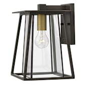 Hinkley Lighting Walker Single Light 12-1/4" High Outdoor Wall Sconce with Clear Glass Shade Buckeye Bronze