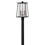 Hinkley Lighting Walker 3 Light 20.75" Tall Single Head Post Light with LED Bulbs Included Black