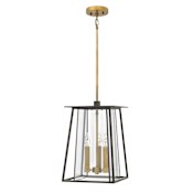 Hinkley Lighting Walker 3 Light 11-1/2" Wide Outdoor Pendant with Clear Glass Shade Buckeye Bronze