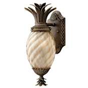 Hinkley Lighting 14" Height 1 Light Outdoor Wall Sconce In Pearl Bronze from the Plantation Collection Pearl Bronze