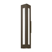 Hinkley Lighting Dorian Single Light 36" High Integrated LED Outdoor Wall Sconce with Etched Glass Diffusers Bronze