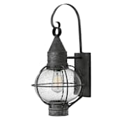 Hinkley Lighting Cape Cod 23" Tall Outdoor Wall Sconce with Seedy Glass Shade Aged Zinc