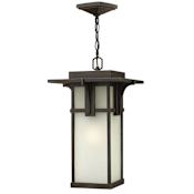 Hinkley Lighting 1 Light Outdoor Lantern Pendant from the Manhattan Collection Oil Rubbed Bronze