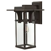Hinkley Lighting 1 Light 18.5" Tall Outdoor Wall Lantern Sconce from the Manhattan Collection Oil Rubbed Bronze