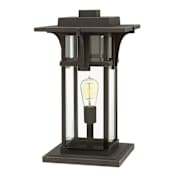 Hinkley Lighting 1 Light 120v 18.25" Tall Pier Mount Light from the Manhattan Collection Oil Rubbed Bronze