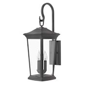 Hinkley Lighting Bromley 3 Light 24-3/4" Tall Outdoor Wall Sconce with Clear Glass Shade Museum Black