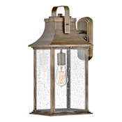 Hinkley Lighting 19" Tall Outdoor Wall Sconce with Seedy Glass Burnished Bronze
