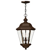 Hinkley Lighting 3 Light Outdoor Lantern Pendant from the Clifton Park Collection Copper Bronze