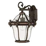 Hinkley Lighting 14.5" Height 1 Light Lantern Outdoor Wall Sconce from the San Clemente Collection Copper Bronze