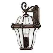Hinkley Lighting 25.75" Height 4 Light Lantern Outdoor Wall Sconce from the San Clemente Collection Copper Bronze