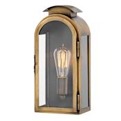 Hinkley Lighting Rowley Single Light 13-1/4" Tall Outdoor Wall Sconce Light Antique Brass
