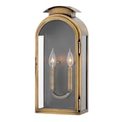 Hinkley Lighting Rowley 2 Light 18" Tall Outdoor Wall Sconce Light Antique Brass