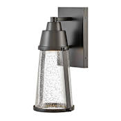 Hinkley Lighting Miles 12" Tall LED Coastal Elements Outdoor Wall Sconce with Clear Seedy Glass Black