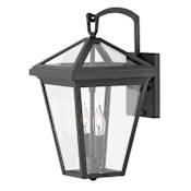 Hinkley Lighting Alford Place 2 Light 14" Tall Open Air Outdoor Wall Sconce with LED Bulbs Included Museum Black