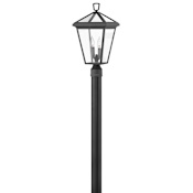 Hinkley Lighting Alford Place 2 Light 20" Tall Open Air Post Light with LED Bulbs Included Museum Black