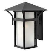 Hinkley Lighting 16.25" Height 1 Light Lantern Outdoor Wall Sconce from the Harbor Collection Satin Black