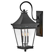 Hinkley Lighting Chapel Hill 3 Light 30" Tall Wall Sconce Museum Black