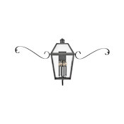 Hinkley Lighting Nouvelle 4 Light 31" Tall Outdoor Wall Sconce with Scroll Accents Blackened Brass