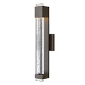 Hinkley Lighting Glacier Single Light 22" High Integrated LED Outdoor Wall Sconce with Seedy Glass - ADA Compliant Bronze