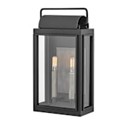 Hinkley Lighting Sag Harbor 2 Light 17" Tall Outdoor Wall Sconce Black