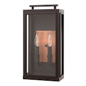 Hinkley Lighting 17" Height 2 Light Outdoor Wall Sconce from the Sutcliffe Collection Oil Rubbed Bronze