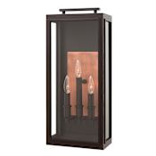 Hinkley Lighting Sutcliffe 3 Light 22" Tall Outdoor Wall Sconce with LED Bulbs Included Oil Rubbed Bronze