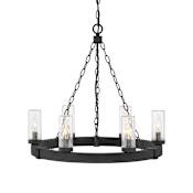 Hinkley Lighting Sawyer 6 Light 24" Wide LED Candle Style Chandelier Black