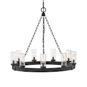 Hinkley Lighting Sawyer 9 Light 30" Wide LED Candle Style Chandelier Black
