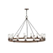 Hinkley Lighting Sawyer 15 Light 46" Wide Open Air Outdoor Chandelier with LED Bulbs Included Sequoia