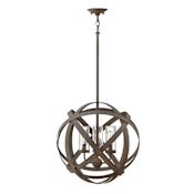 Hinkley Lighting Carson 12v 10.5w 3 Light 19" Wide Open Air Outdoor Chandelier with LED Bulbs Included Vintage Iron