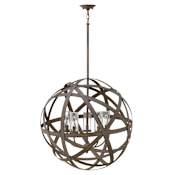 Hinkley Lighting Carson 12v 17.5w 5 Light 27" Wide Open Air Outdoor Chandelier with LED Bulbs Included Vintage Iron