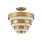 Hinkley Lighting Echelon 3 Light 16" Wide Lisa McDennon Semi-Flush Waterfall Ceiling Fixture Heritage Brass