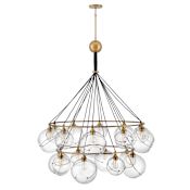 Hinkley Lighting Skye 18 Light 53" Wide Chandelier with Glass Shades Heritage Brass