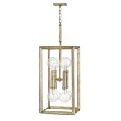 Hinkley Lighting Tinsley 8 Light 16" Wide Pendant Silver Leaf