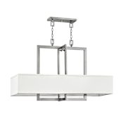 Hinkley Lighting Hampton 4 Light 42" Wide Linear Chandelier Antique Nickel