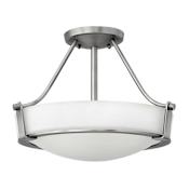 Hinkley Lighting Hathaway 3 Light 16" Wide Semi-Flush Bowl Ceiling Fixture Antique Nickel