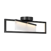 Hinkley Lighting Folio Single Light 23" Wide Integrated LED Lisa McDennon Semi-Flush Ceiling Fixture Black