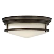 Hinkley Lighting 3 Light Indoor Flush Mount Ceiling Fixture from the Hadley Collection Oil Rubbed Bronze