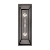 Hinkley Lighting 2 Light Wall Sconce from the Fulton Collection Aged Zinc