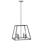 Hinkley Lighting 4 Light Pendant from the Fulton Collection Aged Zinc